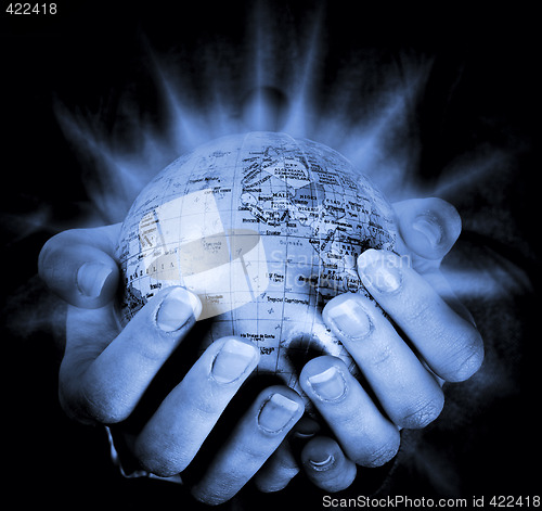 Image of Globe in a girl's hands