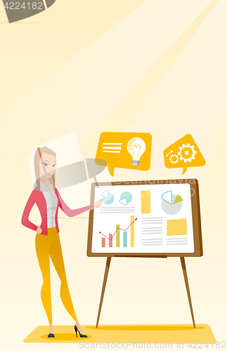 Image of Business woman giving business presentation.