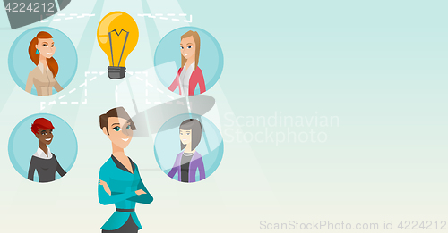 Image of Businesswomen discussing business ideas.