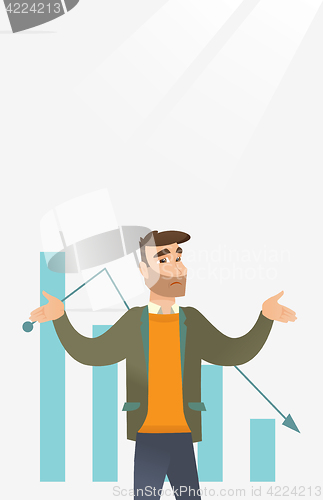 Image of Bancrupt business man vector illustration.