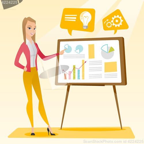 Image of Business woman giving business presentation.