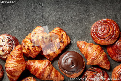 Image of Various freshly baked pastries