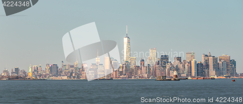 Image of New York City Manhattan downtown skyline