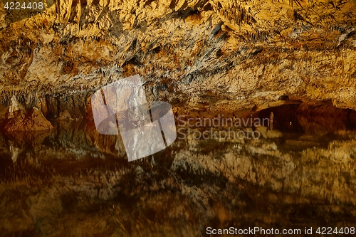 Image of Limestone Cave with Lake