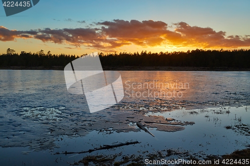 Image of Lakeside Sunset Landscape