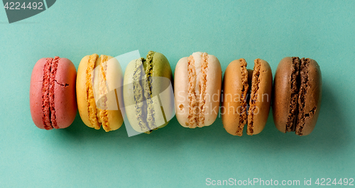 Image of Macarons in a row
