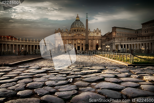 Image of Vatican at twilight