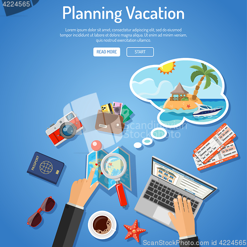 Image of Planning Vacation Concept