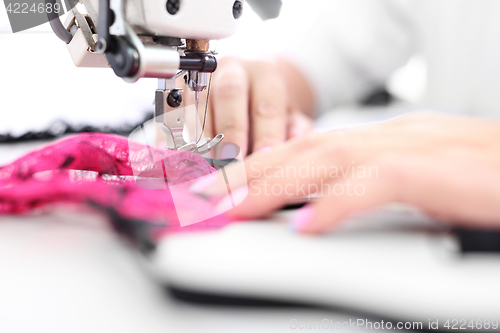 Image of Production of apparel. Occupation needlewoman.