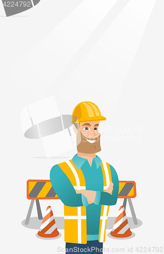 Image of Confident builder with arms crossed.