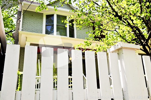 Image of Front yard with white fence