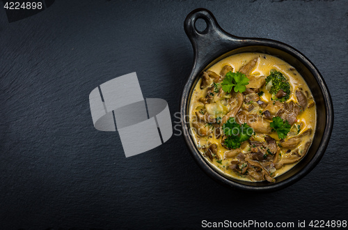 Image of Oyster mushroom soup with vegetables