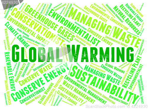 Image of Global Warming Represents Atmosphere Words And Hot