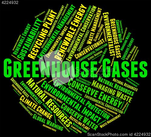 Image of Greenhouse Gases Represents Global Warming And Emission