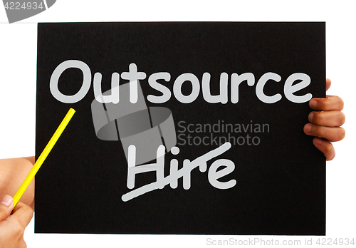 Image of Outsource Note Showing Subcontracting And Freelance