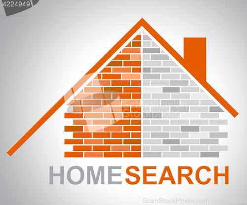 Image of Home Search Shows Gathering Data And Analyse
