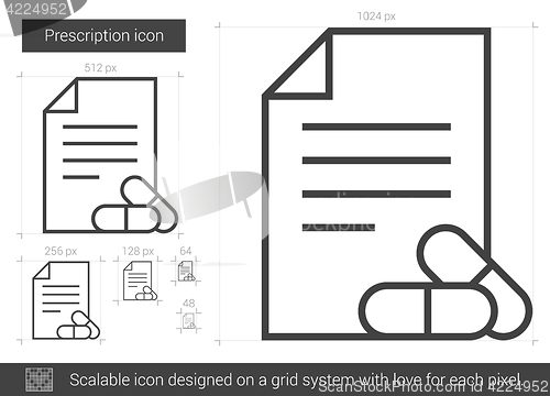 Image of Prescription line icon.