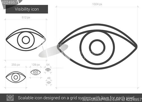 Image of Visibility line icon.