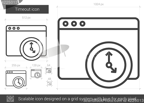 Image of Timeout line icon.