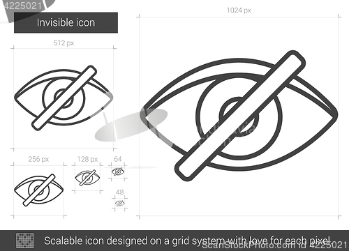 Image of Invisible line icon.