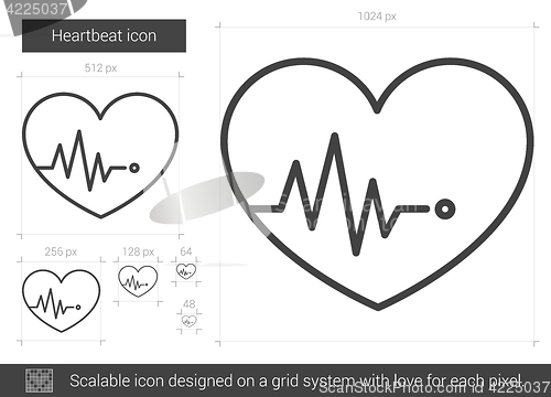 Image of Heartbeat line icon.