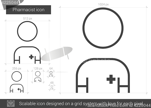 Image of Pharmacist line icon.