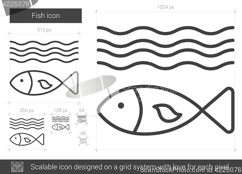 Image of Fish line icon.