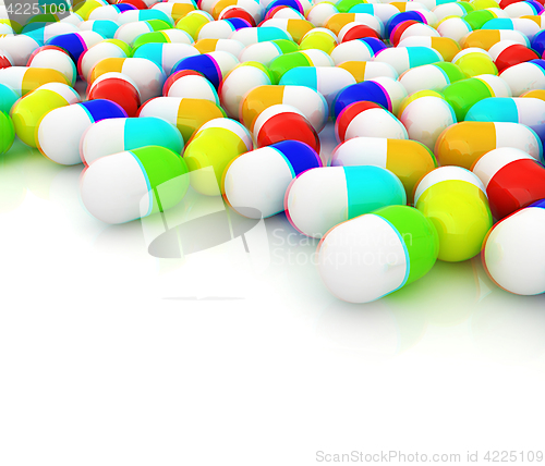 Image of Tablets background with space for your text. 3D illustration. An