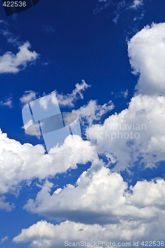 Image of Blue sky with white clouds