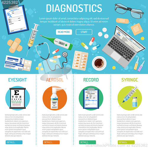 Image of medical banner and infographics