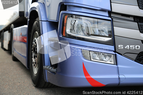 Image of Detail of Scania S450 Truck Headlight