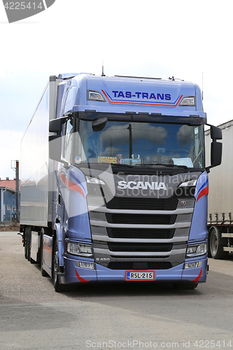 Image of Next Generation Scania S450 Truck Parked, Vertical