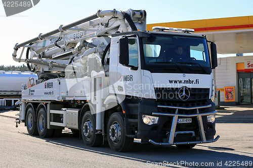 Image of White Mercedes-Benz Arocs Schwing Stetter Mobile Concrete Pump T