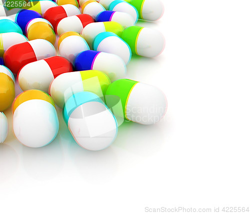 Image of Tablets background with space for your text. 3D illustration. An