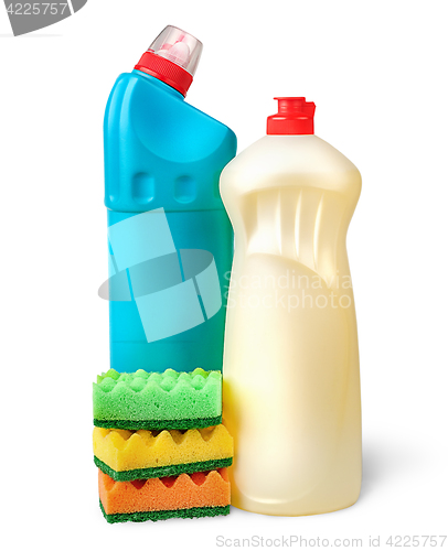 Image of Detergent and sponges