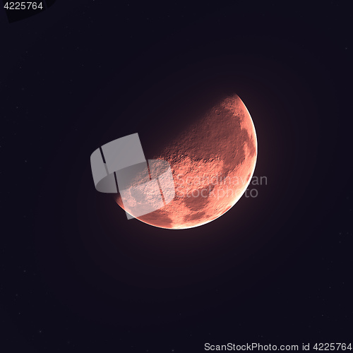 Image of red moon rising