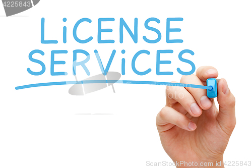 Image of License Services Blue Marker