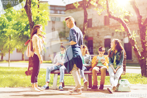 Image of group of teenage students at school yard