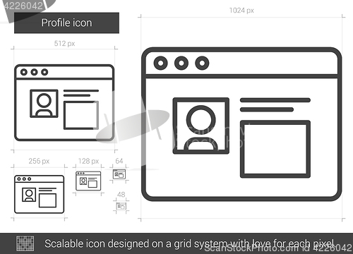 Image of Profile line icon.