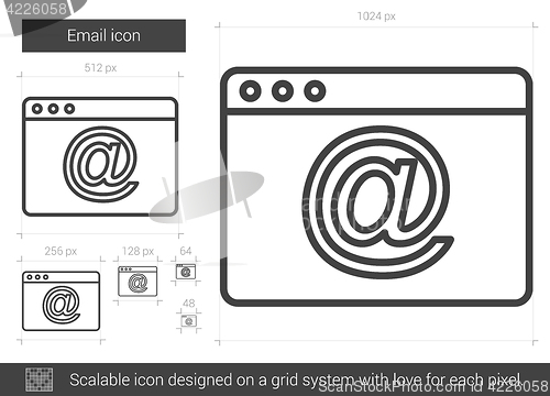 Image of Email line icon.