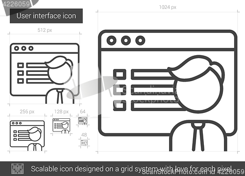 Image of User interface line icon.
