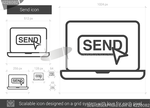 Image of Send line icon.