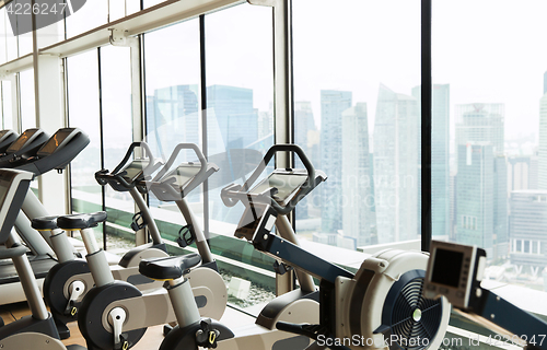 Image of exercise bikes in gym