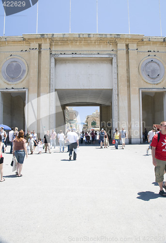 Image of city gate valletta malta