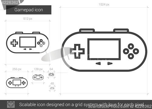 Image of Gamepad line icon.