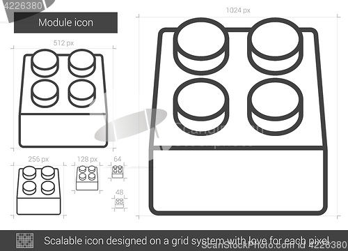 Image of Module line icon.