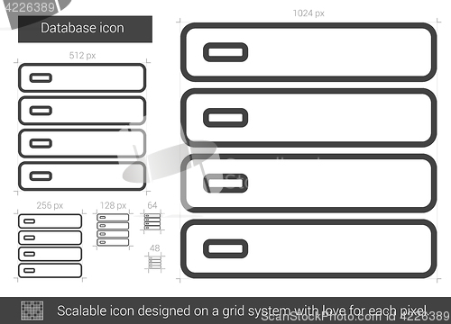 Image of Database line icon.