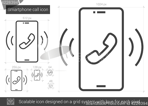 Image of Smartphone line icon.