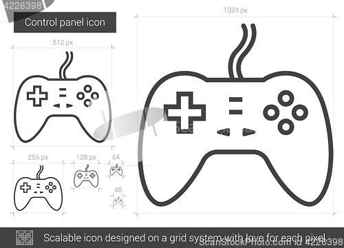 Image of Game pad line icon.