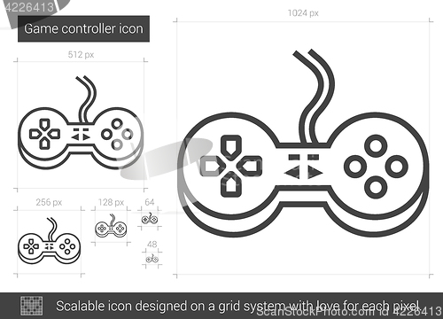 Image of Game controller line icon.